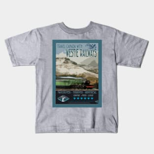 Retro Railway Travel Canada_01 Kids T-Shirt